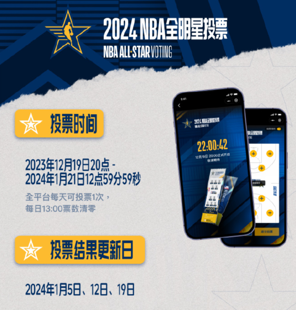 NBA全明星赛投票开启，球迷可通过官网投票